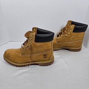 Timberland 6 Inch Premium Waterproof Wheat Nubuck Boots 10061 Mens 11.5 M